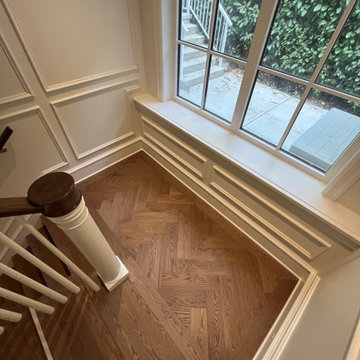 Engineered Wood Flooring with Herringbone Inlays – Cadboro Bay, BC