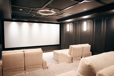 Home theater - traditional home theater idea in Phoenix