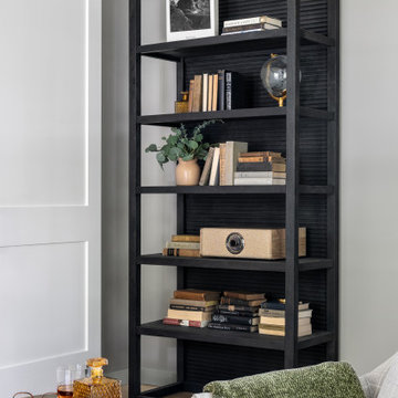 North Arlington Virginia Moody Masculine Home Office Study