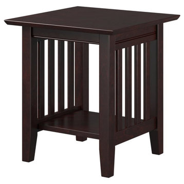 AFI Mission Mid-Century Solid Wood End Table in Espresso
