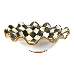 Courtly Check Medium Serving Bowl | MacKenzie-Childs - Serving And Salad Bowls