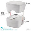Comfort Portable Toilet 5 Gallon Capacity, RV Toilet With Detachable Tanks,