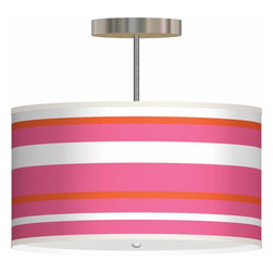 Angelica Hanging Lamp in Gomez Pink and Orange - Pendant Lighting