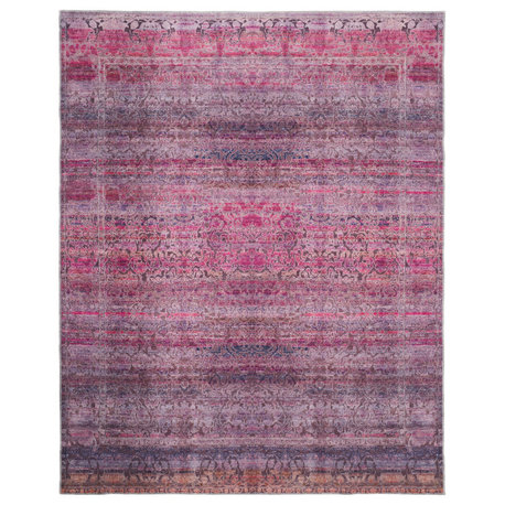 Welch Oriental Machine Washable Pink/Purple Rug, 10'6"x14'