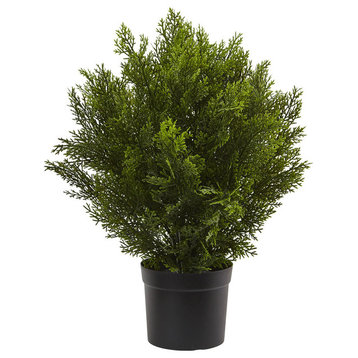 2' Cedar Artificial Bush, Indoor and Outdoor, Green