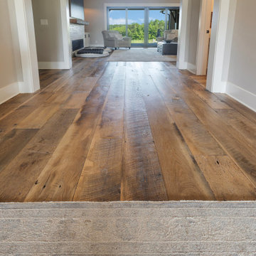 Original Face Skip Planed Reclaimed Oak Solid Plank Flooring