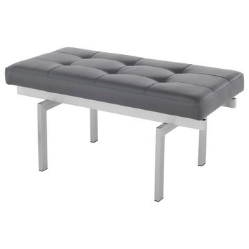 Nuevo Furniture Louve Occasional Bench in Grey