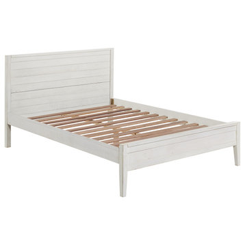 Alaterre Furniture Windsor Panel Wood Full Bed - Driftwood White
