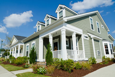 Example of a mountain style exterior home design in Houston