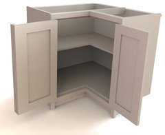 smart corner cabinet door design!