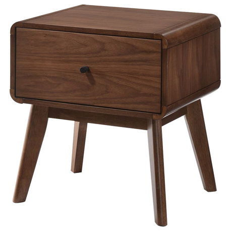 Modrest Marshall Mid-Century Modern Walnut Nightstand