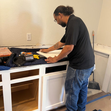 White Shaker Style Kitchen Reface
