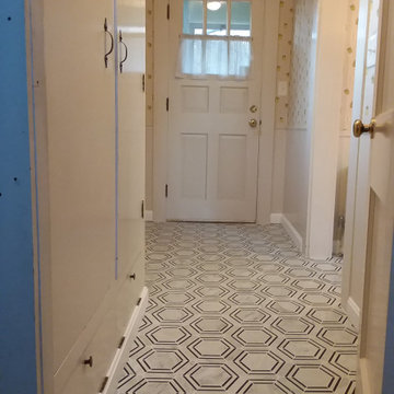 Portsmouth NH Honeycomb Pattern White and Black Marble Floor