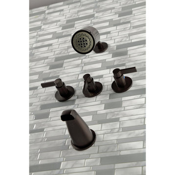Kingston Brass KBX813.NDL NuvoFusion Tub and Shower Trim Package - Oil Rubbed