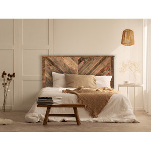 Reclaimed Wood Headboard Painted Green And Blue Farmhouse Headboards By Clear Path Imports