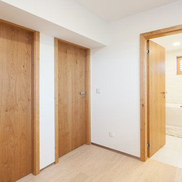 Modern interior with rustic oak veneer