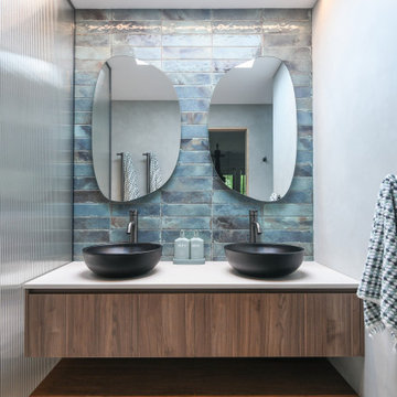 // MOODY AND CURVASCIOUS: FORESTVILLE ENSUITE AND MAIN BATHROOM