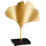 Cyan Design - Palme D'or Sculpture Gold, Black, Medium - The Geneva Vase from Cyan Design is a great cottage and farmhouse addition for any room. The cottage and farmhouse style of this glass piece makes it an eye catching piece for a touch of style in any room.