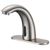 Lano Sensor Faucet in Brushed Nickel Finish, Add Hot and Cold Water