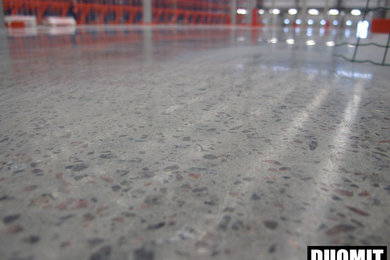 Inspiration for a large industrial attached garage workshop remodel in New York