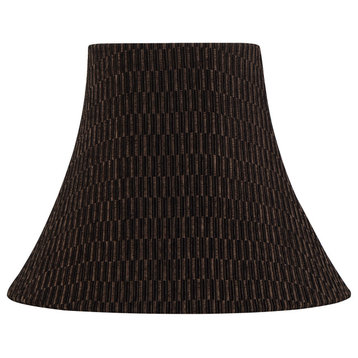 30157 Bell Shape Spider Lamp Shade, Black & Brown, 12" wide, 6"x12"x9 1/2"