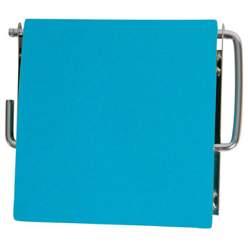Wall Mounted Toilet Paper Holder Tissue One Roll Dispenser Finish: Blue aqua