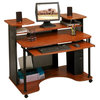 Studio RTA Wood Computer Desk in Black and Cherry