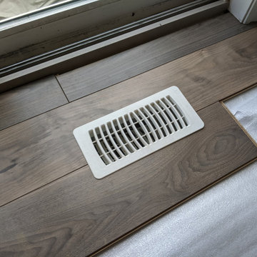 Laminate Installation Over Tile to Extend Our Customers Livingroom