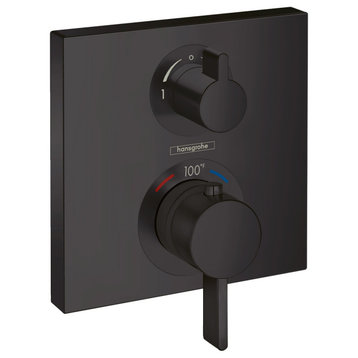 Hansgrohe 15714 Ecostat Square Thermostatic Valve Trim Only - Matte Black