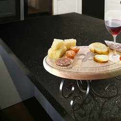 Epicureanist Fleur De Lis Pedestal Stand - Serving Trays