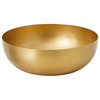 Serene Spaces Living Vintage Gold Decorative Iron Bowl, 12" Diameter & 4" Tall