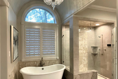 Transitional bathroom photo in Houston