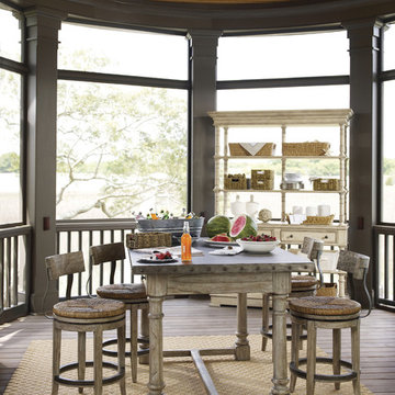 Lexington Furniture Twilight Bay Shelter Island Bistro Table & Matching Hutch