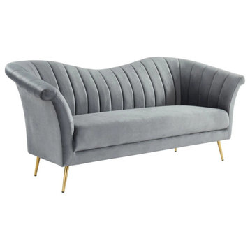 Hazel Modern Gray Fabric Sofa