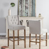 Karla Tufted 30" Barstool by Kosas Home, French Beige