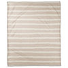 Gray Stripes on White 50x60 Coral Fleece Blanket
