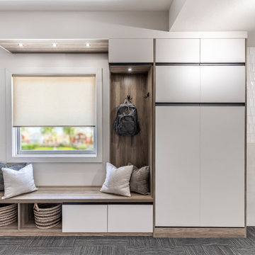 Multifunctional Wall Bed & Mudroom Design