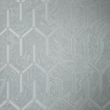 Gray silver metallic faux carbon Wallpaper, 27 Inc X 33 Ft Roll