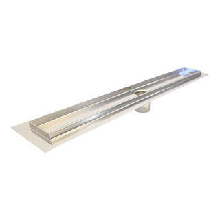 LUXE Linear Drains 26TI 26 Tile Insert Linear Shower Drain - Satin  Stainless 
