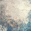 Abstract Seascape Area Rug, Blue, 7'10"x11'