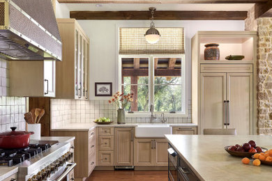 Example of a country kitchen design in Austin