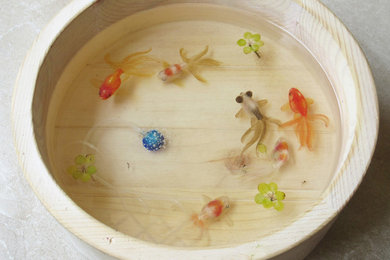 3D Goldfish painting by Le Thang - Acrylic on resin : 35cm x 12cm