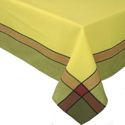 Xia Home Fashions - Riviera Table Linens 60"x104" Tablecloth, Celery - Tablecloths