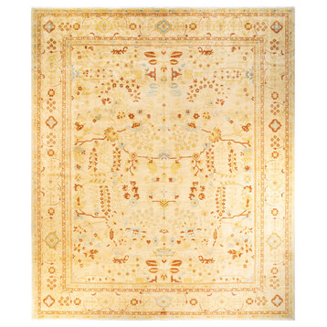 Eclectic, One-of-a-Kind Handmade Area Rug Ivory, 11' 10 x 14' 3