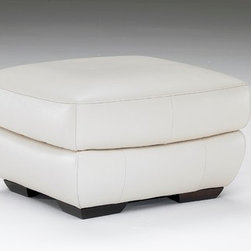 Natuzzi Editions Casual/Contemporary Leather Ottoman B807 - Footstools And Ottomans