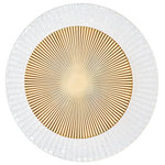 Corbett Lighting - Corbett Lighting 328-12-VPB Topaz 1 Light Wall Sconce in Vintage Polished Brass - Simply put, Topaz is simply stunning. Rippled disks of polished brass or nickel rest on larger disks of piastra ice glass. Light fills the piastra glass shade and cascades down to reflect off the etched metalwork; the effect is absolutely dazzling.