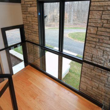 Project #98 | Modern Mono-beam Staircase with Glass Railing
