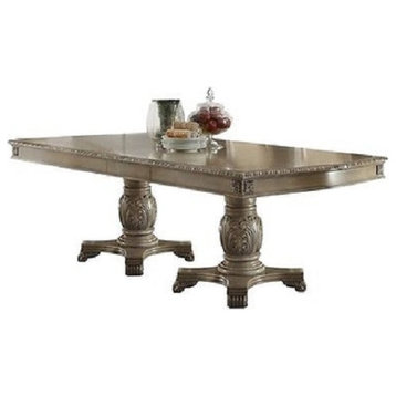 Emma Mason Signature Gradient Double Pedestal Dining Table in Antique White