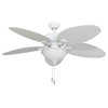 Prominence Home 50413 St. Simons 52 in. Indoor Ceiling Fan in White