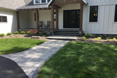 Concrete paver front porch idea in Grand Rapids